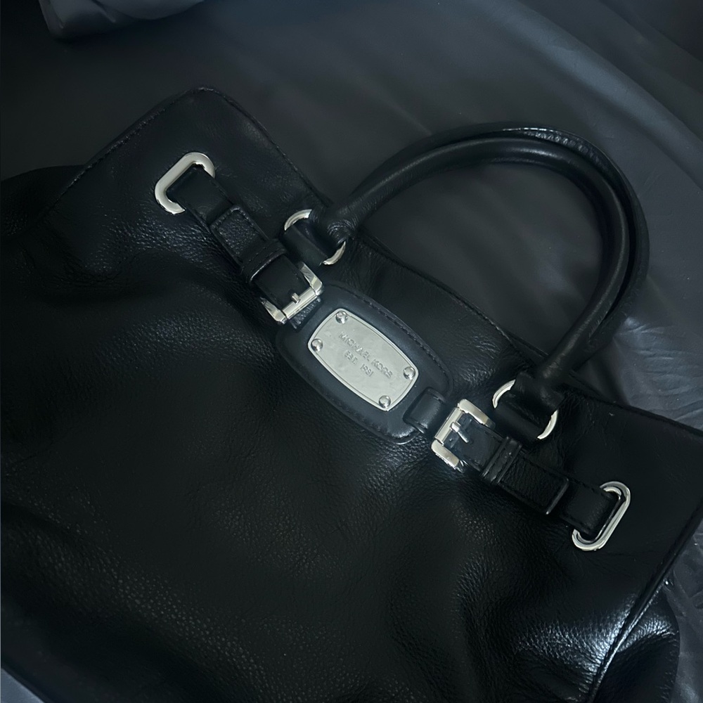Authentic Michael Kors Hamilton Bag - Black Leather